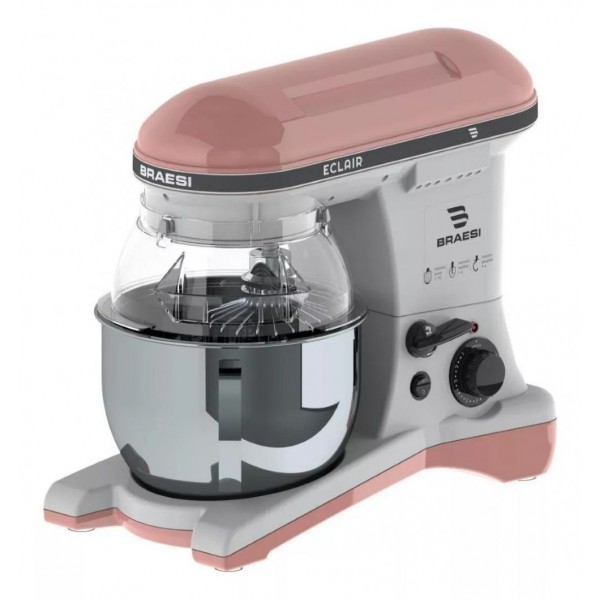 Batedeira Planetaria Eclair Bp500 5 Litros Rosa Bivolt - BRAESI
