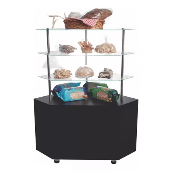 Vitrine Curva 90° Vf-108-s Linha Modular Suprema - 0.94 M Vi