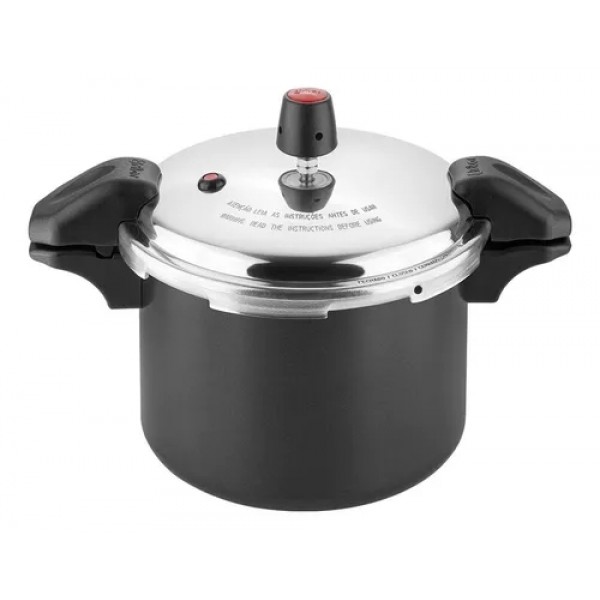 Panela De Pressão Eirilar Antiaderente 4,5 Litros Black Alça