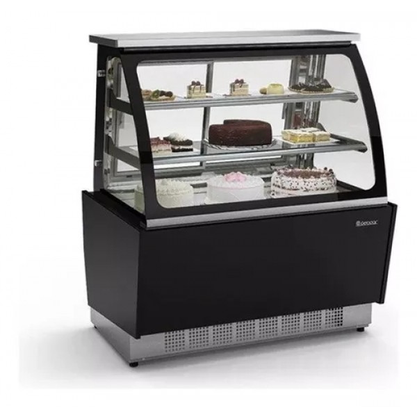 ITRINE REFRIGERADA - 1126mm- DUPLA FUNÇÃO - VIDRO COM SERIGRAFIA- GGSR-110 PR