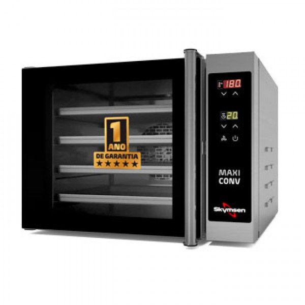 MAXICONV SV -FORNO TURBO ELÉTRICO COMPACTO, SEM VAPOR COM 4 ASSADEIRAS