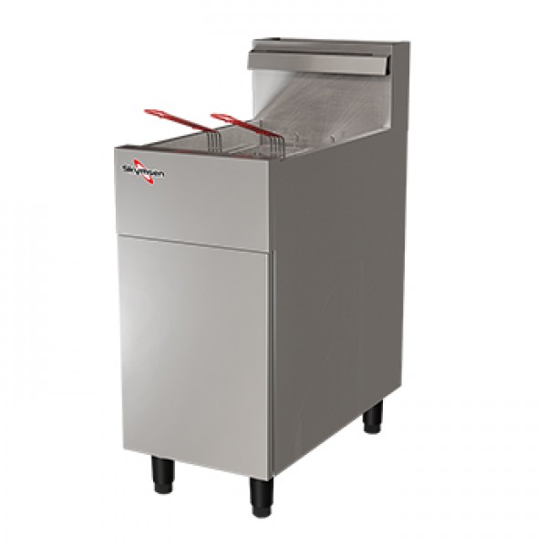FG20 GN -FRITADEIRA A GÁS ZONA FRIA, 20 LITROS, INOX, MILIVOLT, GN