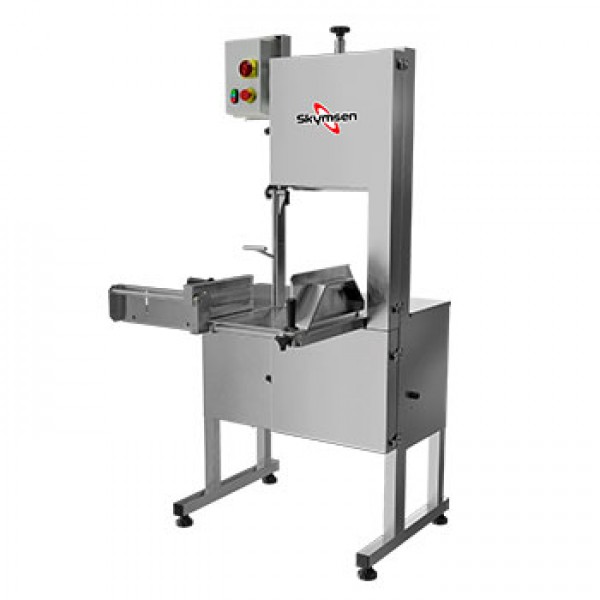 "SERRA-FITA P/ OSSOS INOX, COM EMPURRADOR, MESA MÓVEL, REG DE CORTE, LÂMINA 2.820 mm, HEAVY DUTY.
VELOCIDADE LAMINA   900 m /minuto" - 220V-M-  "220V-TRIF
380V-TRIF" SFL-282HD