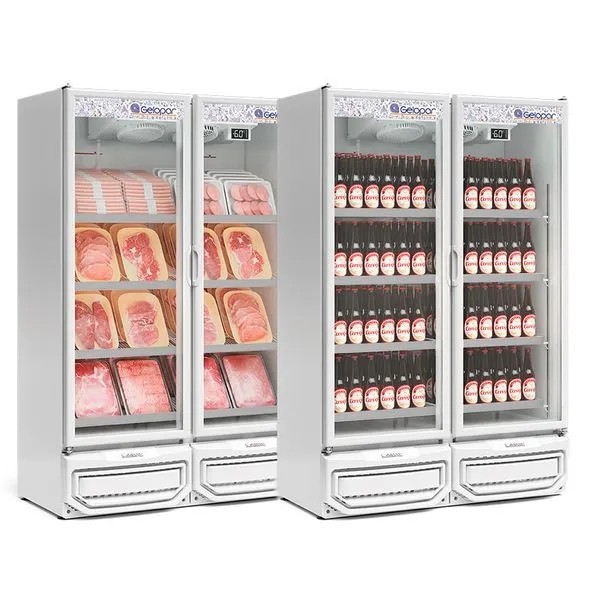 REFRIGERADOR VERTICAL CONVENIÊNCIA -        1294mm-  CARNES E BEBIDAS - TEMPERATURA  -6°C a +3°C- GCBC-950 BR