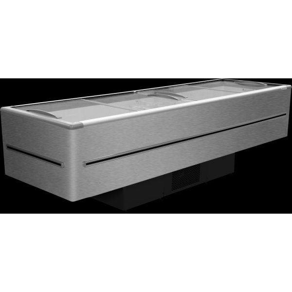 Ilha Dupla Ação Tipo Inox 3,03 m x 0,96 - Tipo Inox Com LED - 1163 litros