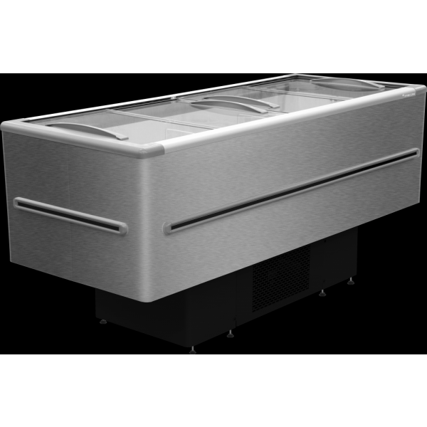 Ilha Dupla Ação Tipo Inox 1,95 m x 0,80 - Tipo Inox Com LED - 568 litros