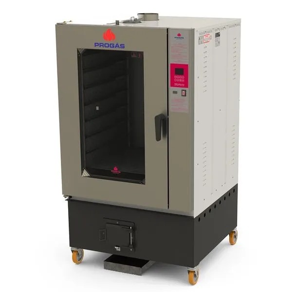 Forno Turbo a Lenha 8 Esteiras PRTLF-8000ST - Fornalha Frontal - Progás