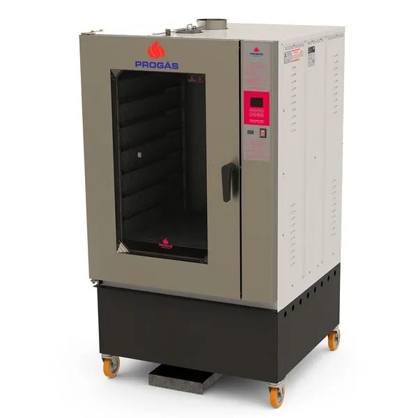 Forno Turbo a Lenha 8 Esteiras PRTLT-8000ST - Fornalha Traseira - Progás