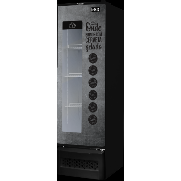 Cervejeira Slim 4 Cxs - Porta Chapa c/ visor - Adesivada ou branca - 284 litros