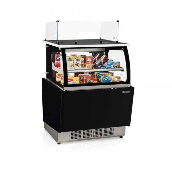 VITRINE NEUTRA CAIXA - 80 cm- VIDRO COM SERIGRAFIA- MGSX-080 PR