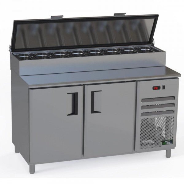 BALCAO SERVICO REFRIGERADO 1500 CONDIMENTADORA EXT INOX/INT ALUZ LISO ESP COND ALTA - VENANCIO