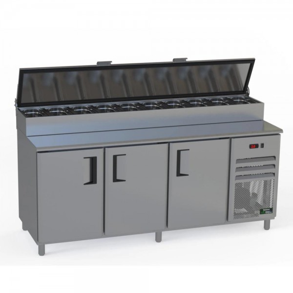 BALCAO SERVICO REFRIGERADO 2000 CONDIMENTADORA EXT/INT INOX LISO S/ ESP COND SOBREPOSTA - VENANCIO