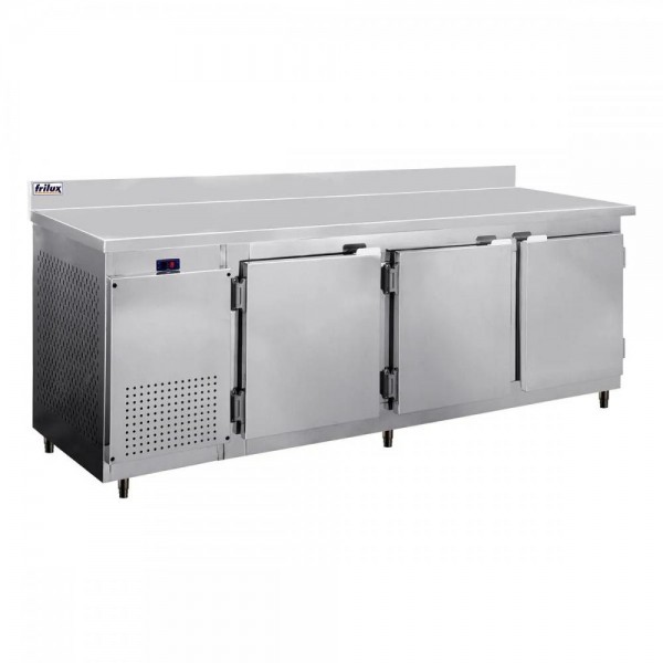 Balcão Serviço Inox Encosto Congel. Frilux 2,5m Rf042f