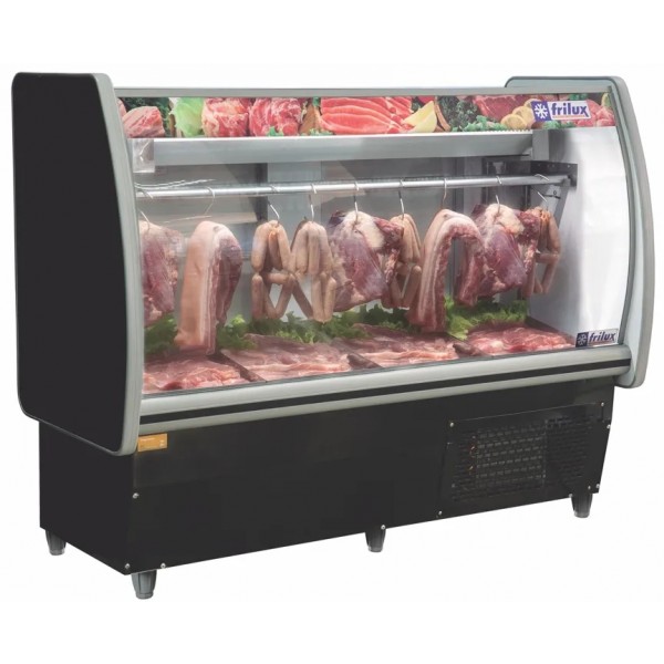Balcão Expor Carnes Avícola 1,5m Tendal Inox RF361