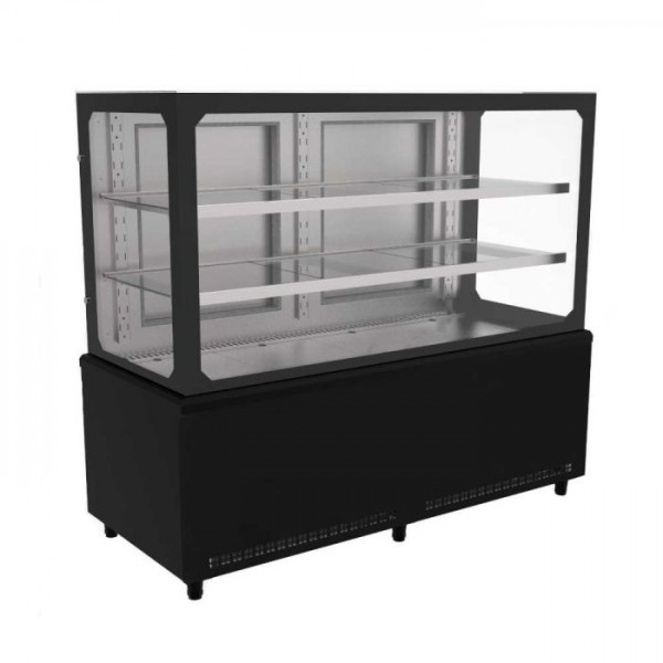 BALCAO VITRINE 2000 PRIME SECA LED FRIO VIDRO TEMPERADO FECH FRON PRETO - VENANCIO
