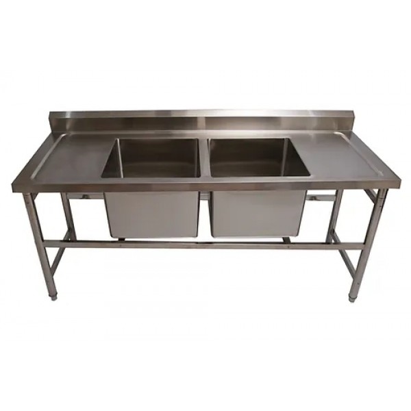 Pia Inox 1,50m com 2 Cubas - URUMAX