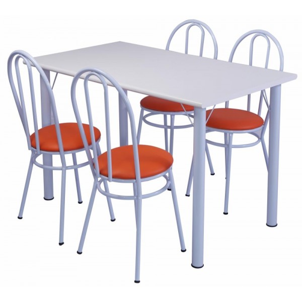 CJ. CELANO MESA RETANG. 1,20x0,70m C/4 CADEIRAS PADOVA