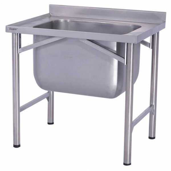 TANQUE 100% INOX 304 TB 2" 1 CUBA (0,70x0,50x0,50m) 0,90x0,70m - BENFATI