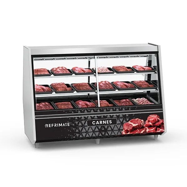 Expositor Açougue Atlantis Prateleira Vidro Reto EAAP 2000 - REFRIMATE