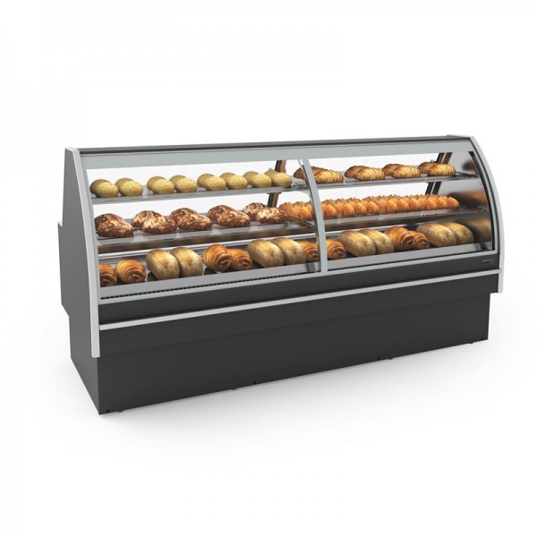 Expositor Padaria Seco Vidro Curvo epprsvc 1250 - REFRIMATE