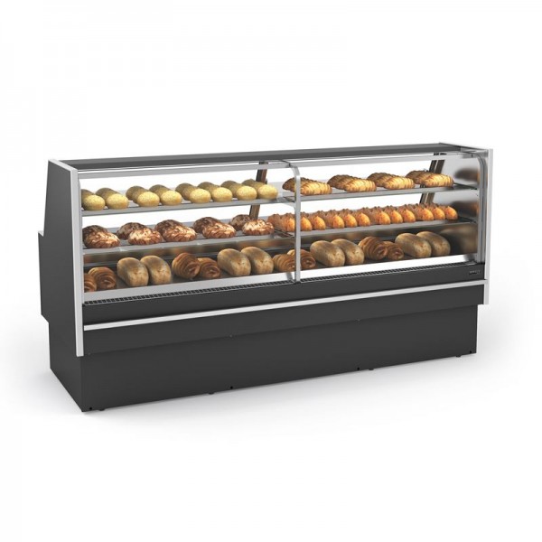 Expositor Padaria Premium Seco Vidro Reto - REFRIMATE