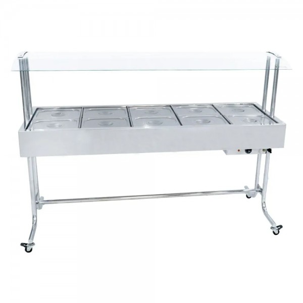 ESTUFA DE ALIMENTO MASTER P/ 10 CUBAS MOTOR 127V/220v PÉ PADRÃO - SEM CUBAS E TAMPAS - VENANCIO