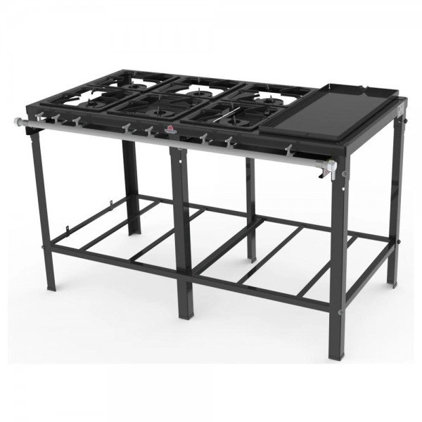 Fogão Industrial 6 queimadores com chapa PROGÁS PMS-600 FCH