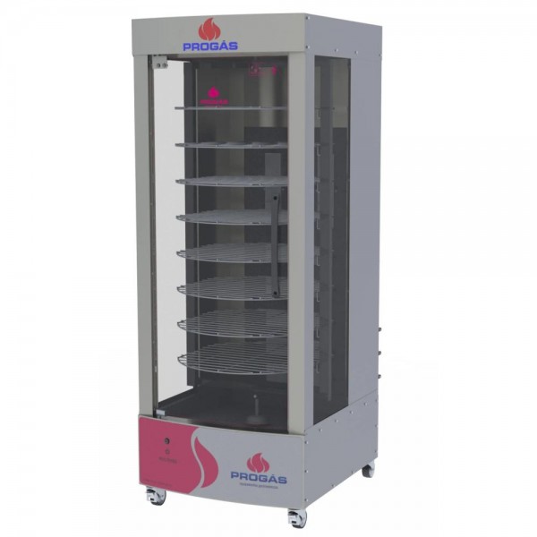 Forno Multiuso Giratório a Gás Progás 8 Grelhas 128kg Bivolt PRP-482 G5