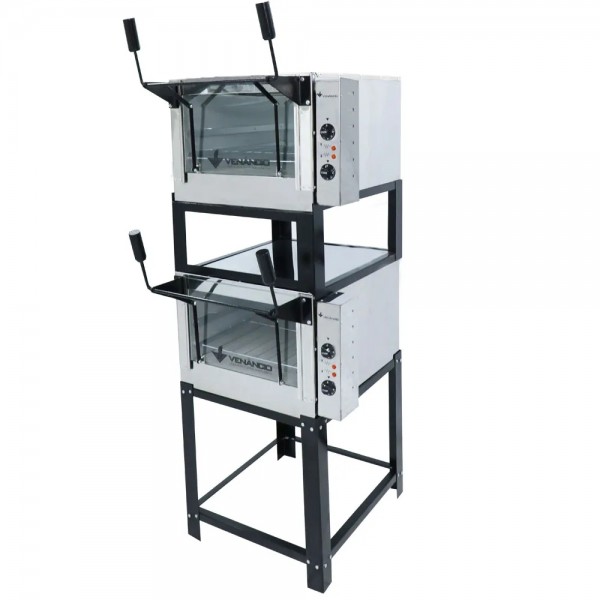 FORNO A GÁS LASTRO ROMA 60 DUPLO INFERIOR INT GALV/EXT INOX - VENANCIO