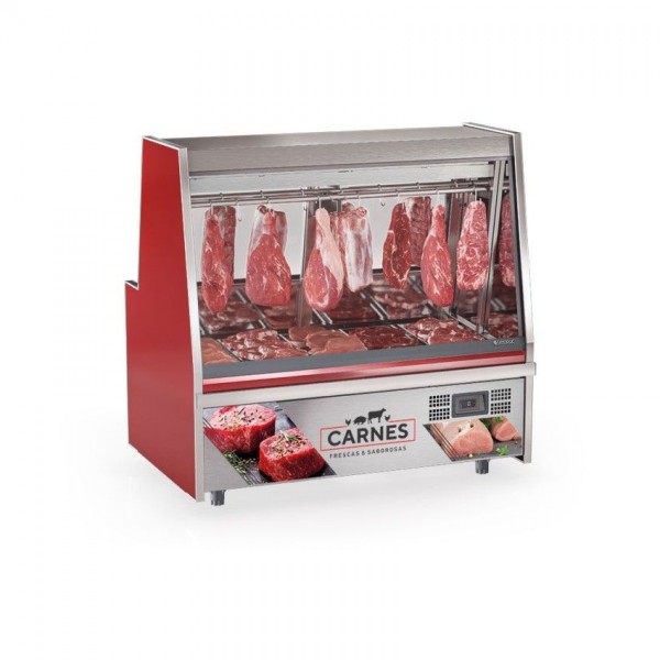 BALCÃO FRIGORÍFICO AÇOUGUE TURINO STANDARD - 1500mm-TENDAL DUPLO C/ BANDEJAS- GATS-150 VM