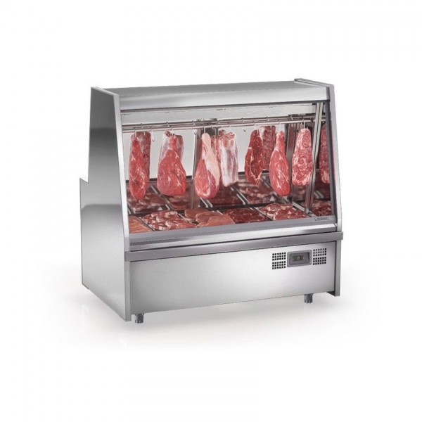 BALCÃO FRIGORÍFICO AÇOUGUE TURINO STANDARD - 1500mm-TENDAL DUPLO C/ BANDEJAS- GATS-150 D AI