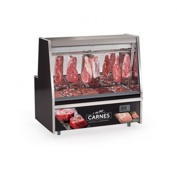 BALCÃO FRIGORÍFICO AÇOUGUE TURINO STANDARD - 1500mm-TENDAL DUPLO C/ BANDEJAS- GATS-150 D PR
