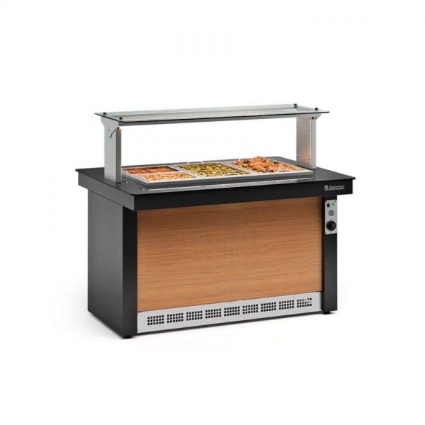 MESA TÉRMICA VITRA - 1388mm-  SEM CUBAS- GBTA-140 PR