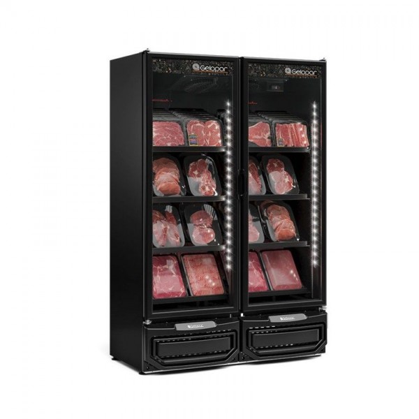 REFRIGERADOR VERTICAL CONVENIÊNCIA CARBONO -1295mm CARNES E BEBIDAS - TEMPERATURA  -6° a +3°-GCBC-950 LB PR