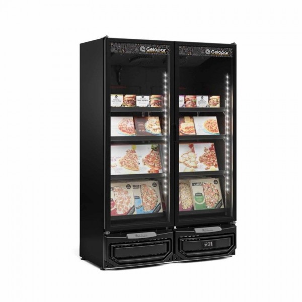 CONSERVADOR VERTICAL CONVENIÊNCIA CARBONO - 1325mm- CONGELADOS - TEMPERATURA  -12° a -20°- GCVC-950 LB PR
