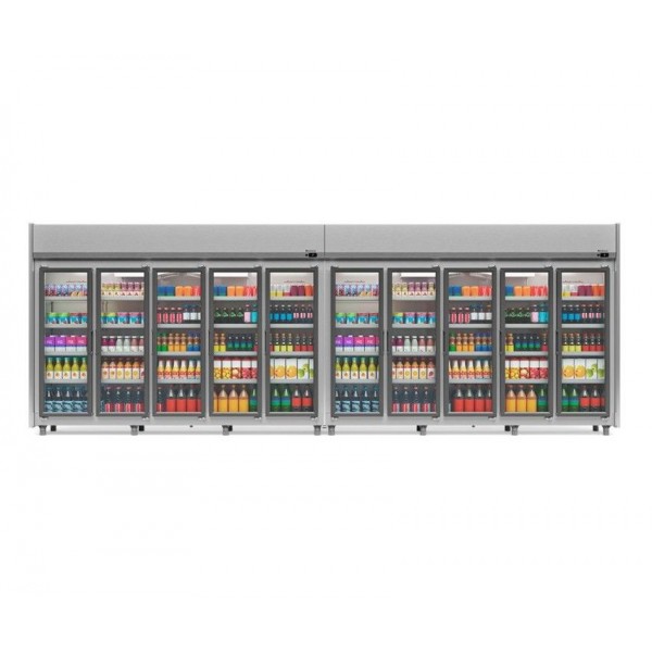 REFRIGERADOR VERTICAL AUTO SERVIÇO -5826mm- TEMPERATURA  -2° a +7° -GEAS-10P TI
