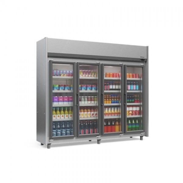 REFRIGERADOR VERTICAL AUTO SERVIÇO -2386mm- TEMPERATURA  -2° a +7° - GEAS-4P TI