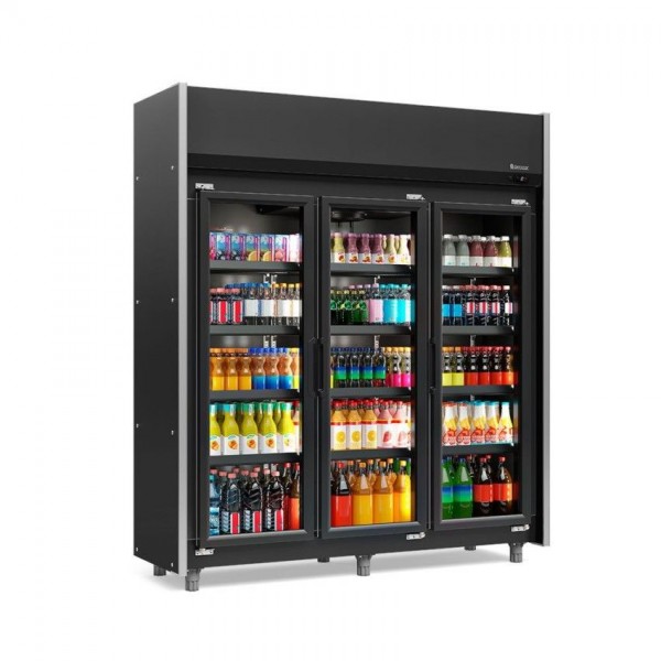 REFRIGERADOR VERTICAL AUTO SERVIÇO - 1826mm- TEMPERATURA  -2° a +7° - GEAS-3P LB PR
