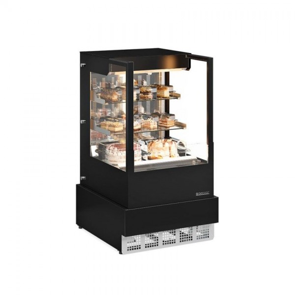 VITRINE REFRIGERADA ABERTA  - DUPLA FUNÇÃO -700mm- VIDRO COM SERIGRAFIA-GGEA-070 PR