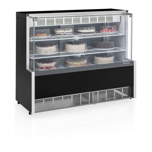 VITRINE REFRIGERADA CONFEITARIA  - DUPLA FUNÇÃO - 1400mm- ILUMINAÇÃO LED- GPEA-140 R BR