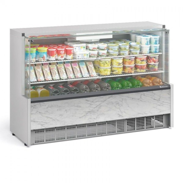VITRINE REFRIGERADA AR FORÇADO - 1730mm- ILUMINAÇÃO LED -  GPFA-175 R BR