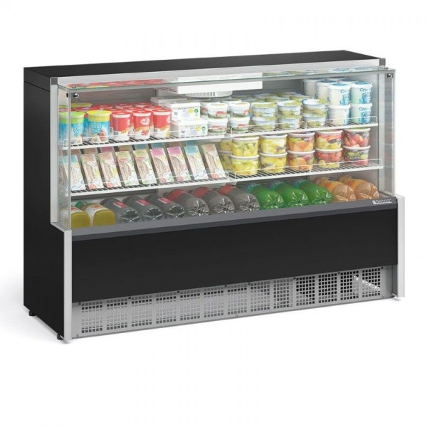 VITRINE REFRIGERADA AR FORÇADO - 1730mm- ILUMINAÇÃO LED -  GPFA-175 R PR
