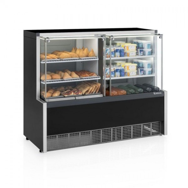 VITRINE QUENTE / FRIA - 1400mm- ILUMINAÇÃO LED- GQRA-140 R PF