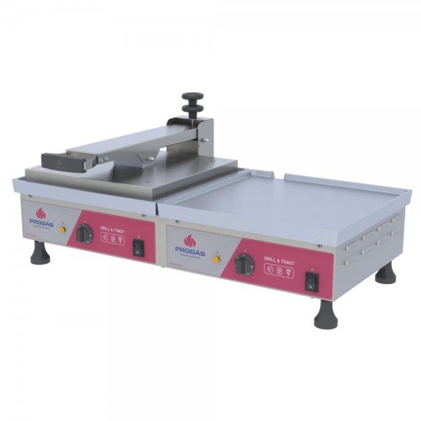 Grill Elétrica Dupla Progás 88cm Chapa de Alumínio com 1 Prensa PRA-45E DUPLA 1P