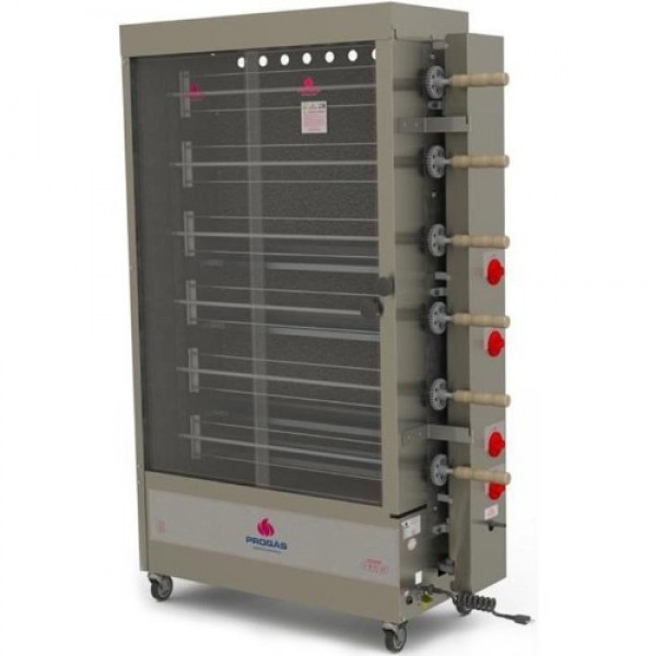 ASSADOR DE FRANGO ESPETO PR-634 TR STYLE BIV 50-60HZ QUEIMADOR TUBULAR - PROGAS