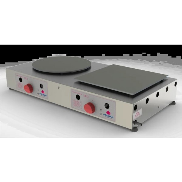 Máquina P/Panquecas E Crepe Frances Dupla Gas Ch.Red/Quad Prkf202G