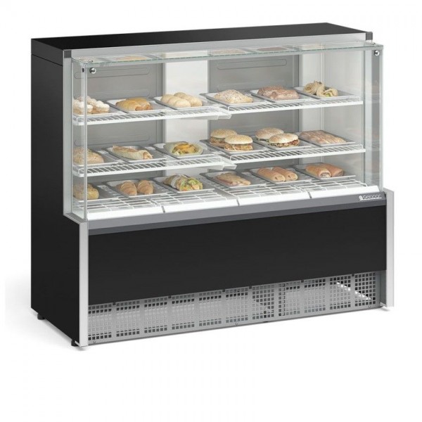 VITRINE ESTUFA COM BANDEJAS - 1400mm- ILUMINAÇÃO LED MEQA-140 R PR