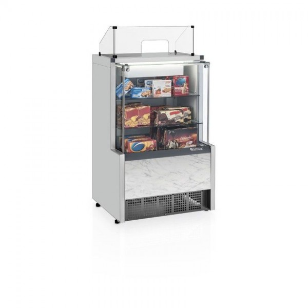 VITRINES NEUTRAS - PRATELEIRAS EM VIDRO TEMPERADO- 740mm - Caixa - Iluminação LED- MPXA-075 R BR