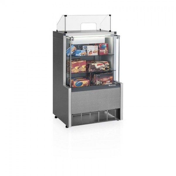 VITRINES NEUTRAS - PRATELEIRAS EM VIDRO TEMPERADO- 740mm - Caixa - Iluminação LED- MPXA-075 R TI