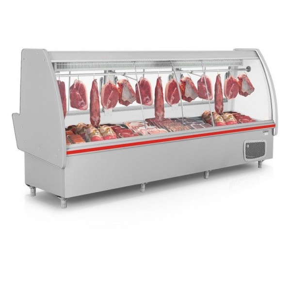 BALCÃO FRIGORÍFICO AÇOUGUE ‘POP’ -  	3093mm-SEM BANDEJAS E TENDAL SIMPLES- GAPS-310 D CZ